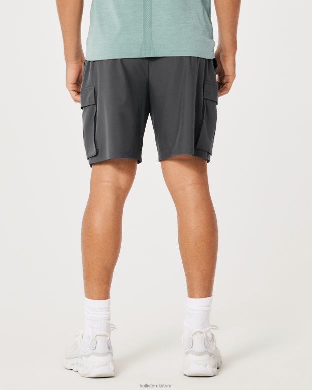 Bottoms Hollister Men Gilly Hicks Active Unlined Cargo Shorts 7\\ 488201324 Dark Grey